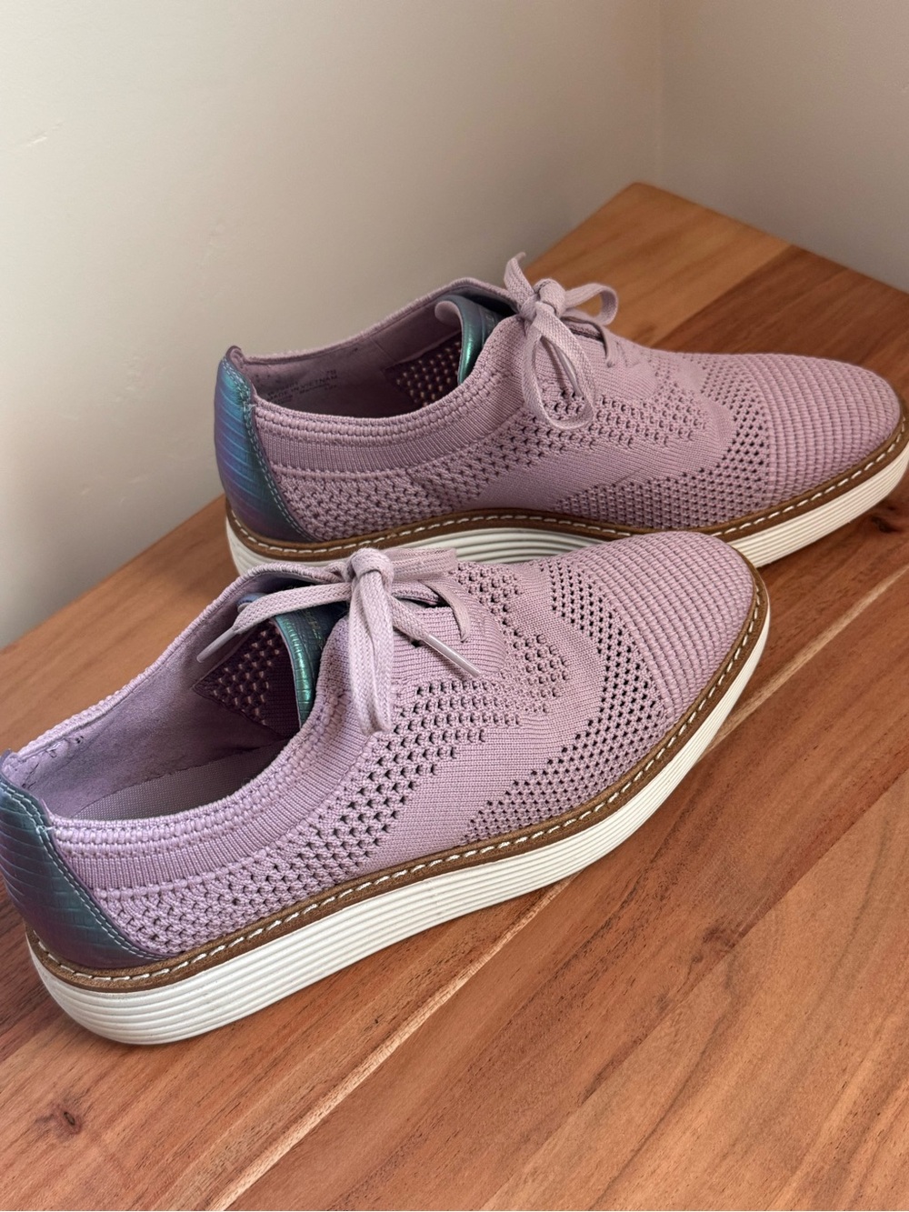 Cole Hahn Women’s Knit Lace-Up Oxford Sneakers in Lavender